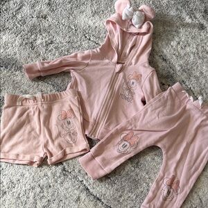 Disney Baby Minnie Mouse Pink Kids 3piece Set 0-3months